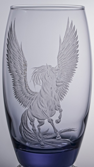 Yasin Jamali - Pegasus (Glass:Crystal:Engraving)